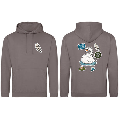 Calm on the Surface Adult Hoodie - Badges of the Wild Mocha Brown colour variant image