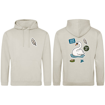 Calm on the Surface Adult Hoodie - Badges of the Wild Natural Stone colour variant image