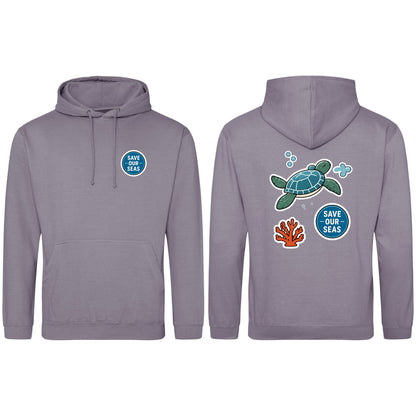 Save Our Seas Adult Hoodie - Badges of the Wild Dusty Lilac colour variant image