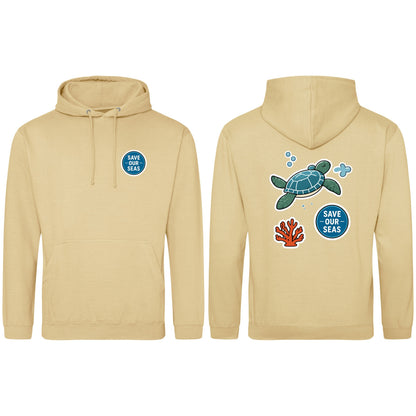Save Our Seas Adult Hoodie - Badges of the Wild Desert Sand colour variant image