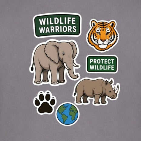 Wildlife Warriors Adult Hoodie - Badges of the Wild gallery image 2