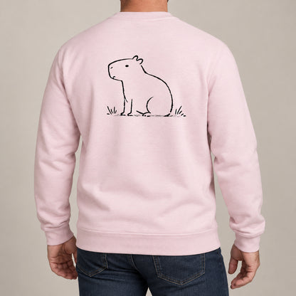 Calm Capybara Adult Sweatshirt - Wild Lines lead image