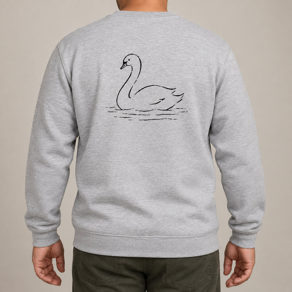 Gliding Swan Adult Sweatshirt - Wild Lines lead image
