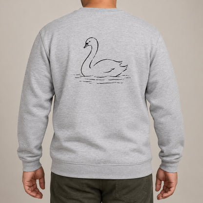 Gliding Swan Adult Sweatshirt - Wild Lines lead image