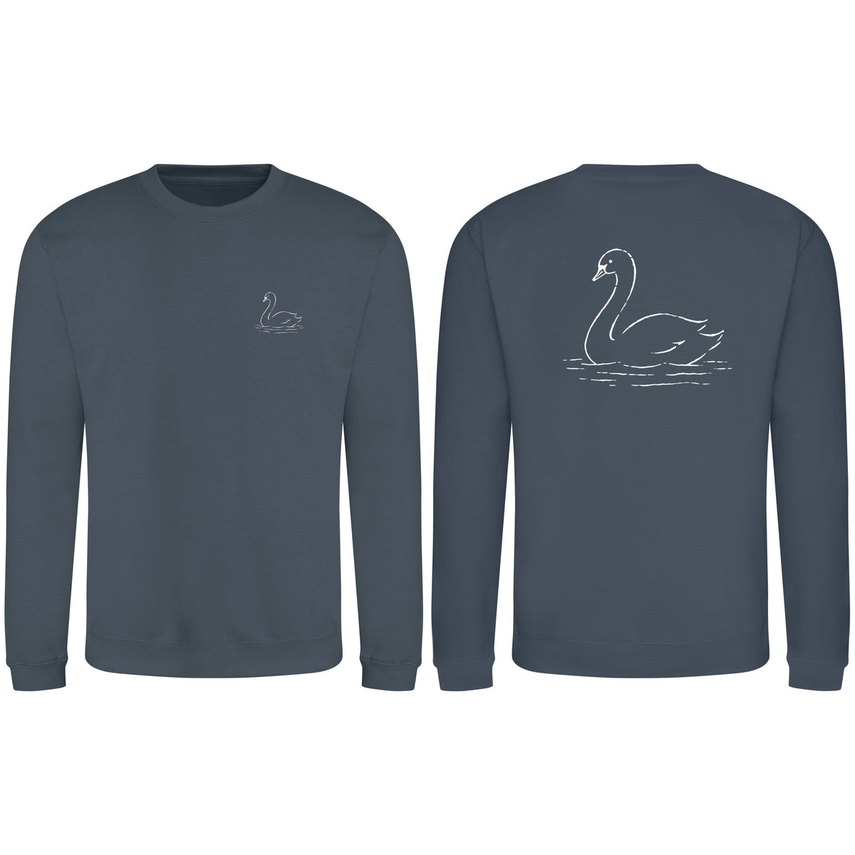 Gliding Swan Adult Sweatshirt - Wild Lines Airforce Blue colour variant image