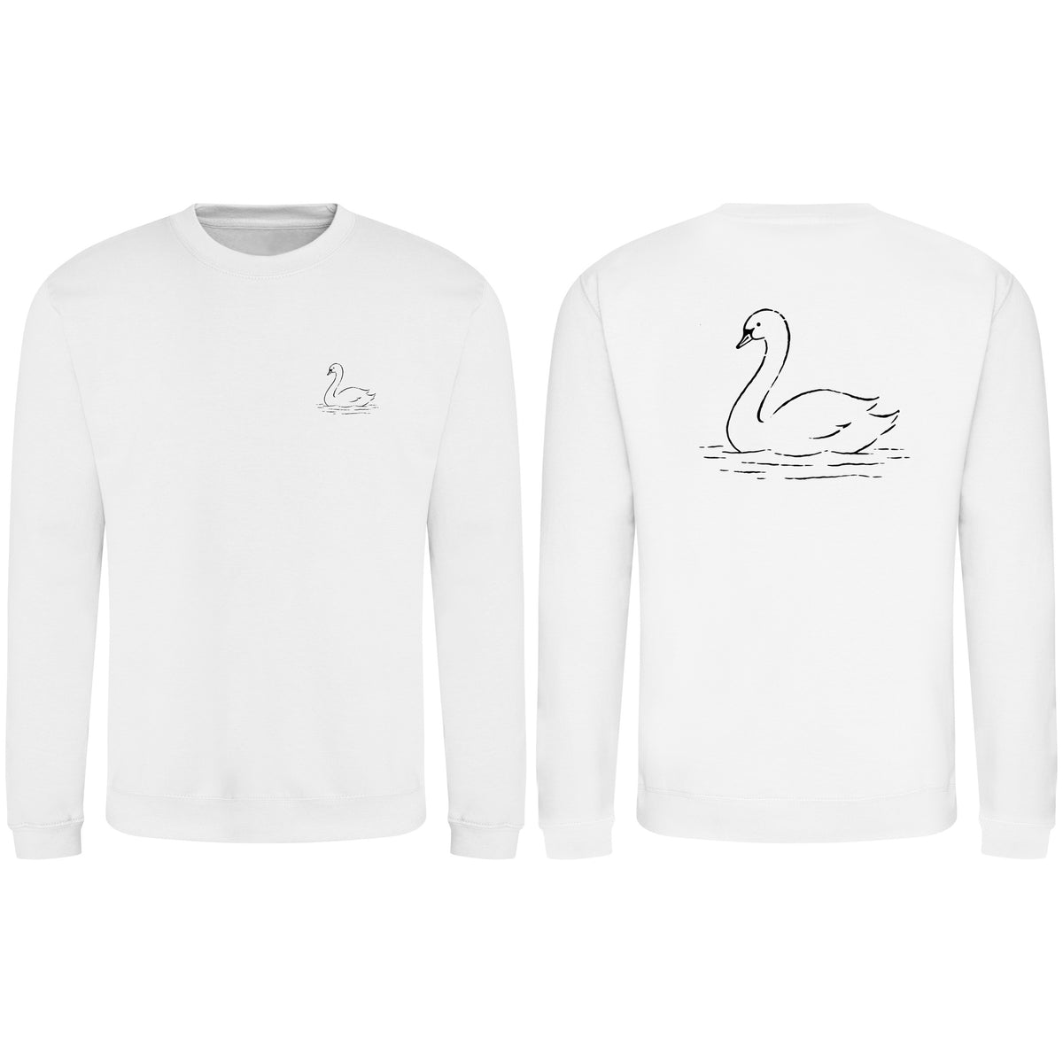 Gliding Swan Adult Sweatshirt - Wild Lines Arctic White colour variant image