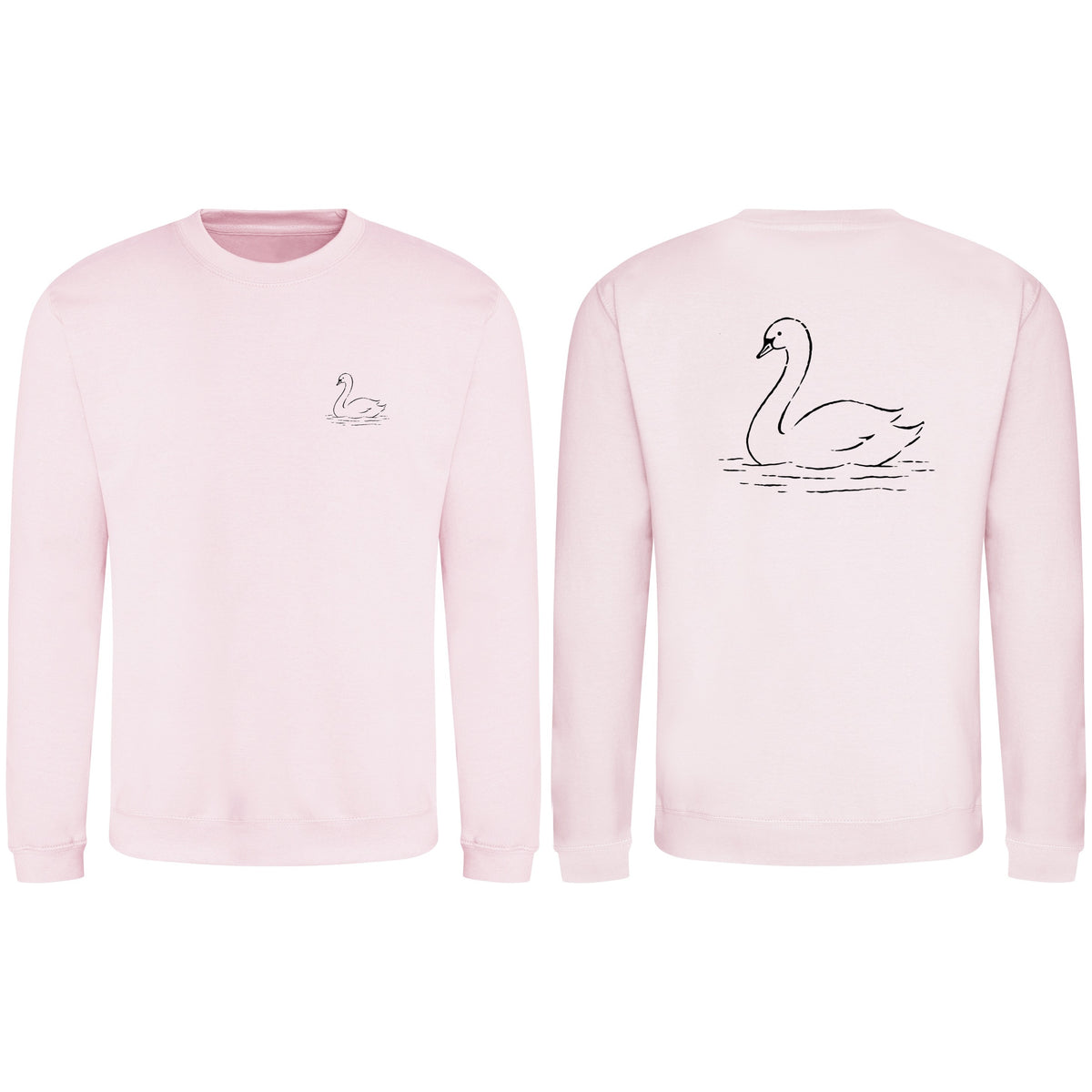 Gliding Swan Adult Sweatshirt - Wild Lines Baby Pink colour variant image