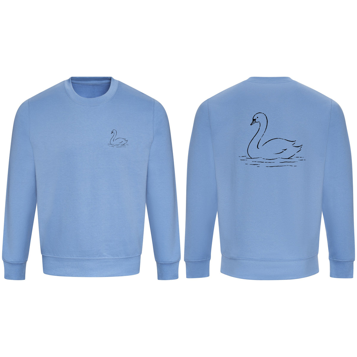 Gliding Swan Adult Sweatshirt - Wild Lines Cornflower Blue colour variant image