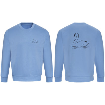 Gliding Swan Adult Sweatshirt - Wild Lines Cornflower Blue colour variant image
