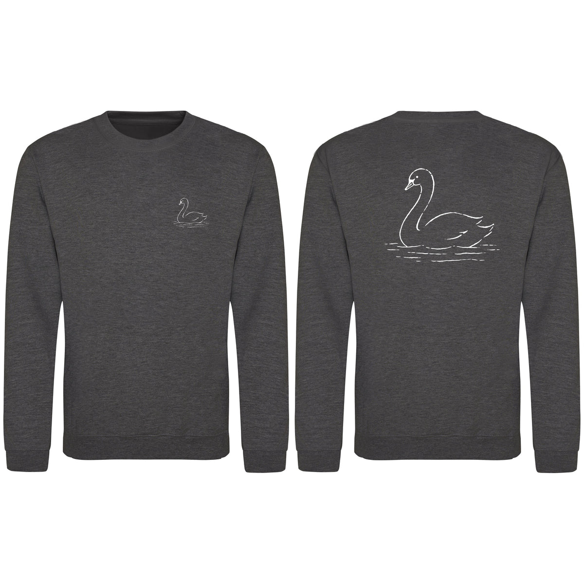Gliding Swan Adult Sweatshirt - Wild Lines Charcoal colour variant image