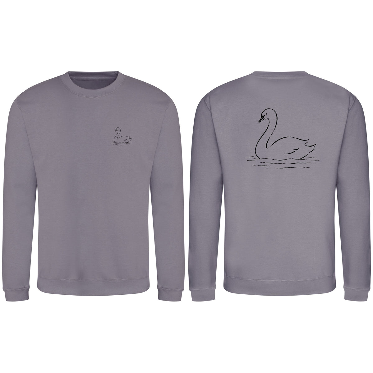 Gliding Swan Adult Sweatshirt - Wild Lines Dusty Lilac colour variant image
