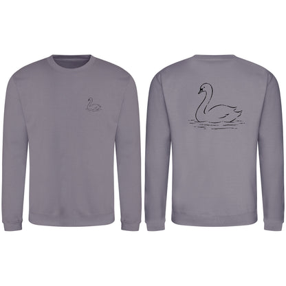 Gliding Swan Adult Sweatshirt - Wild Lines Dusty Lilac colour variant image