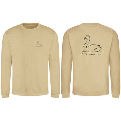 Gliding Swan Adult Sweatshirt - Wild Lines Desert Sand colour variant image