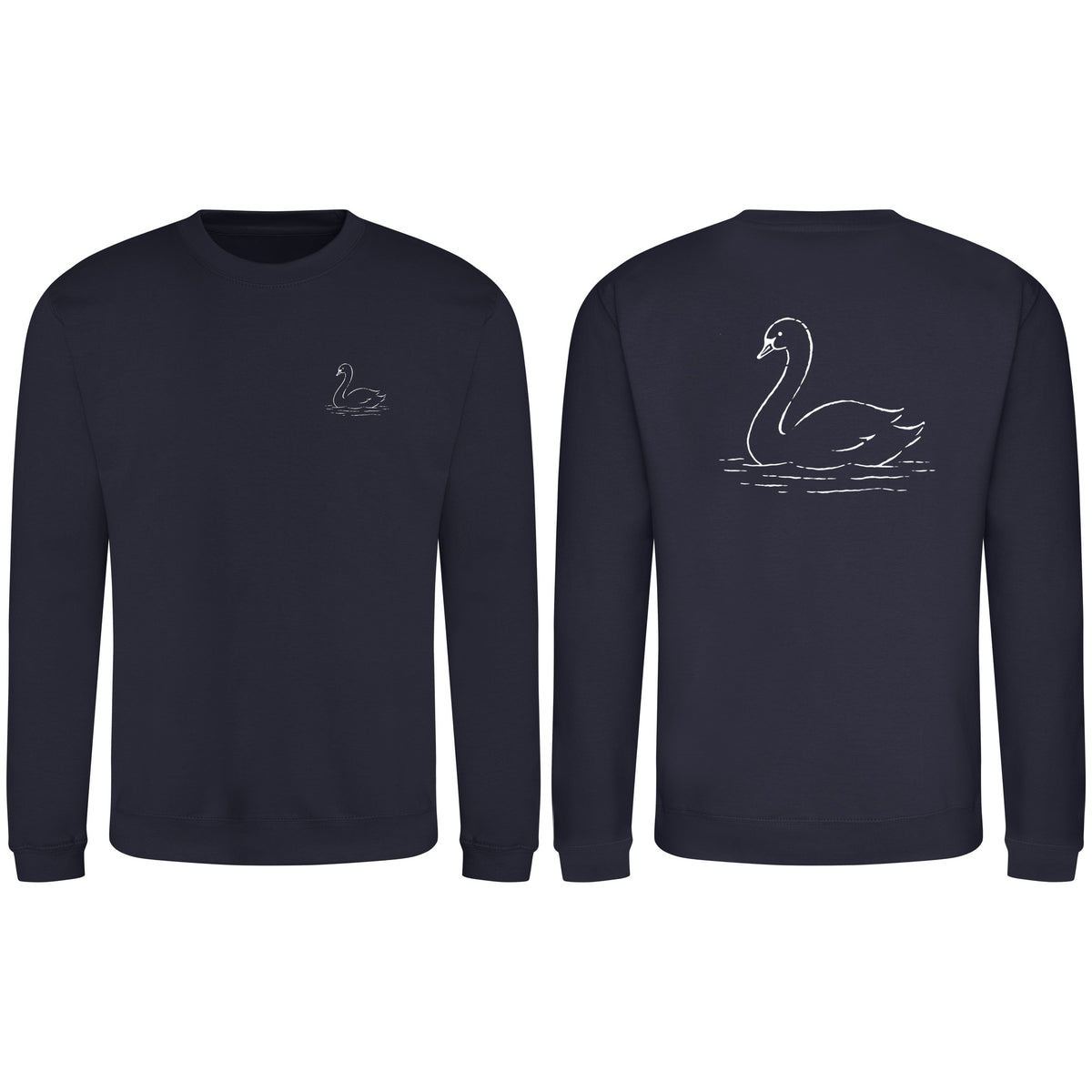 Gliding Swan Adult Sweatshirt - Wild Lines French Navy colour variant image