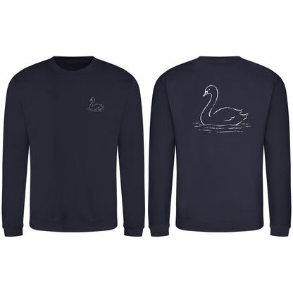 Gliding Swan Adult Sweatshirt - Wild Lines French Navy colour variant image