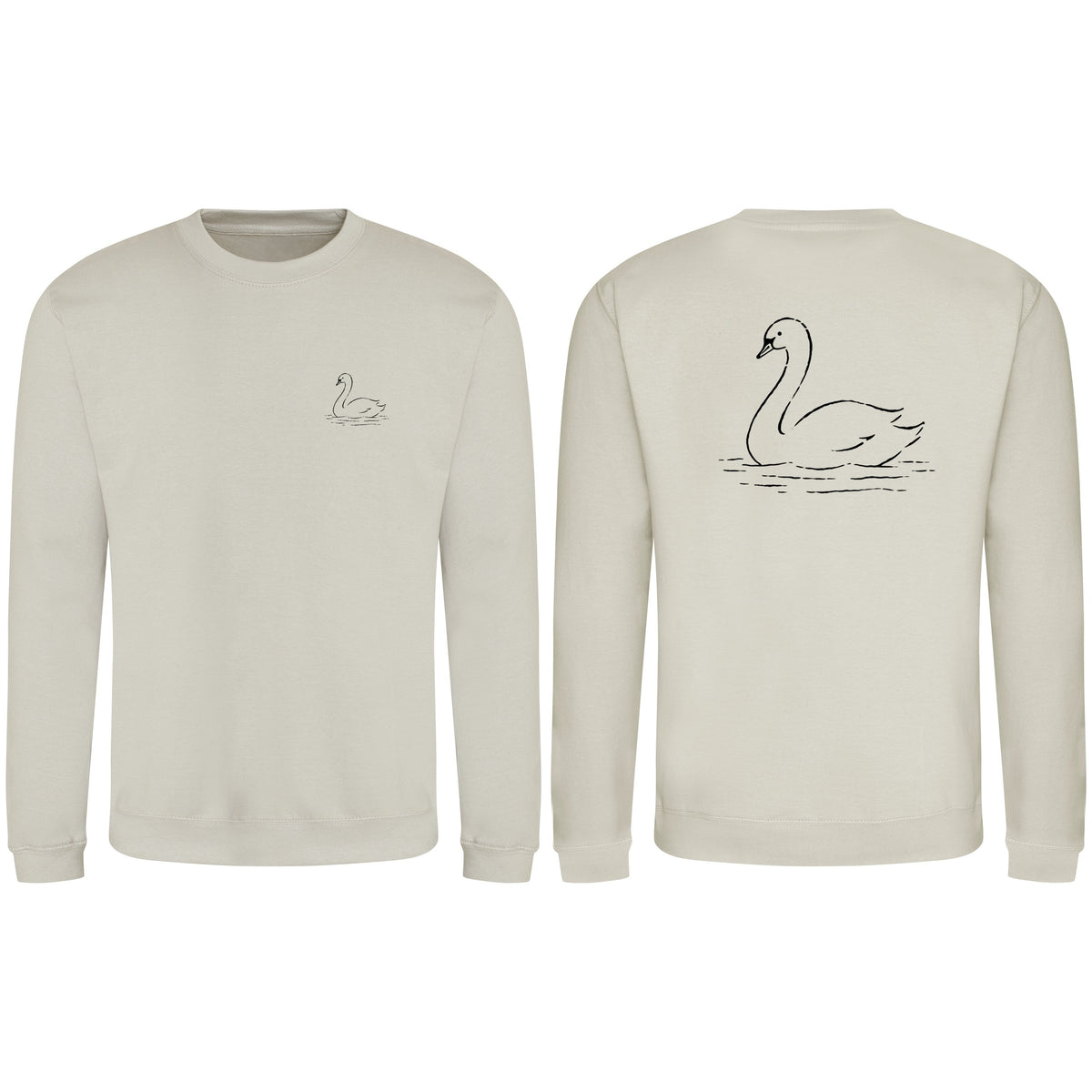 Gliding Swan Adult Sweatshirt - Wild Lines Natural Stone colour variant image