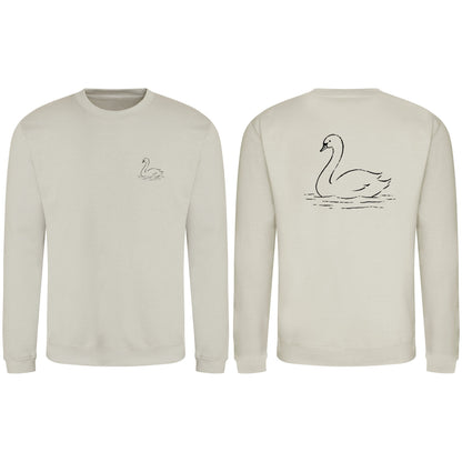 Gliding Swan Adult Sweatshirt - Wild Lines Natural Stone colour variant image