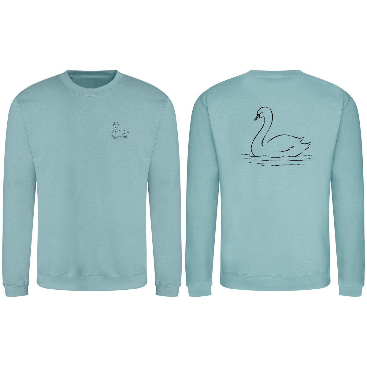 Gliding Swan Adult Sweatshirt - Wild Lines Seafoam colour variant image