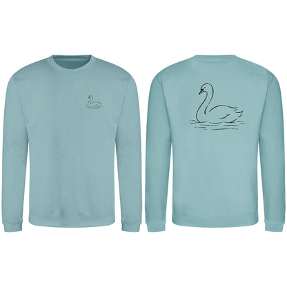 Gliding Swan Adult Sweatshirt - Wild Lines Seafoam colour variant image