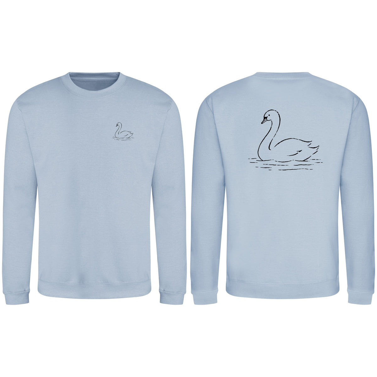 Gliding Swan Adult Sweatshirt - Wild Lines Sky Blue colour variant image