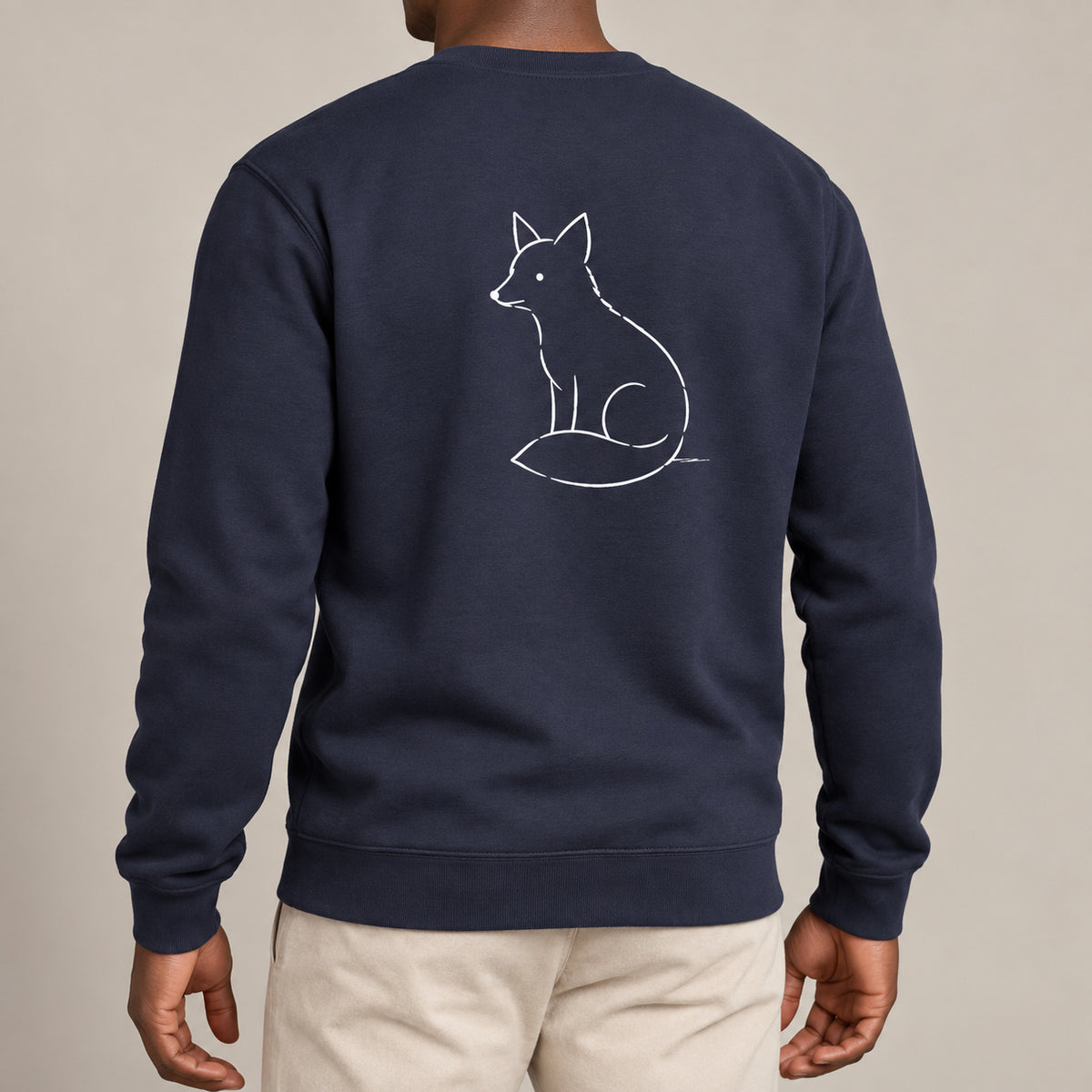 Poised Fox Adult Sweatshirt - Wild Lines lead image