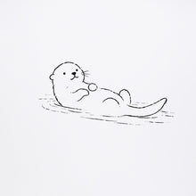 Floating Otter Adult Sweatshirt - Wild Lines gallery image 2
