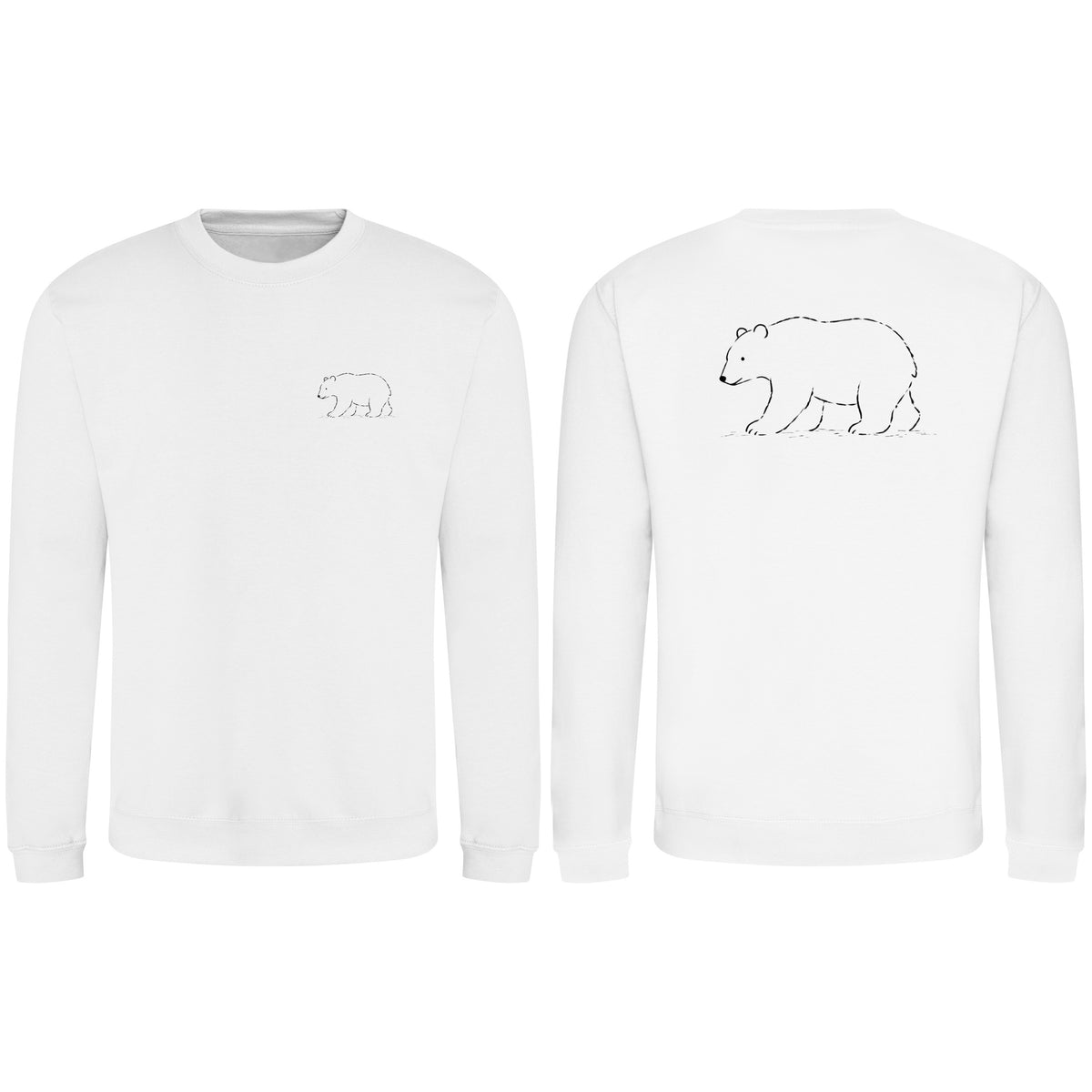 Roaming Bear Adult Sweatshirt - Wild Lines Arctic White colour variant image