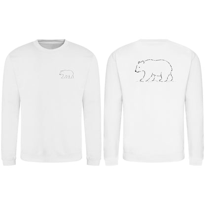 Roaming Bear Adult Sweatshirt - Wild Lines Arctic White colour variant image