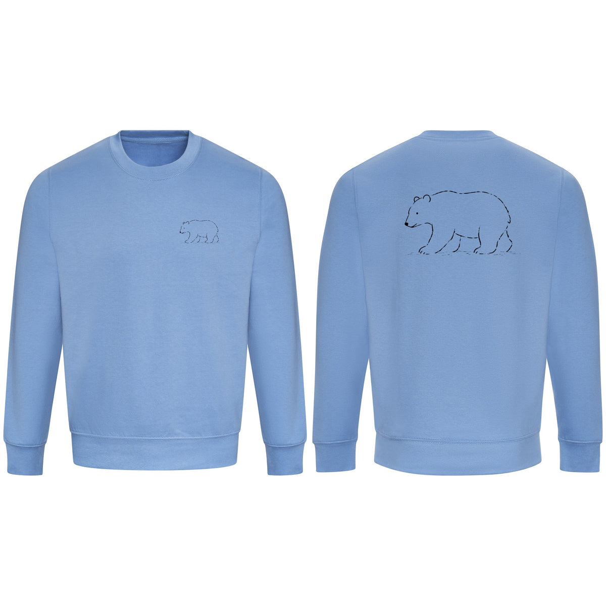 Roaming Bear Adult Sweatshirt - Wild Lines Cornflower Blue colour variant image