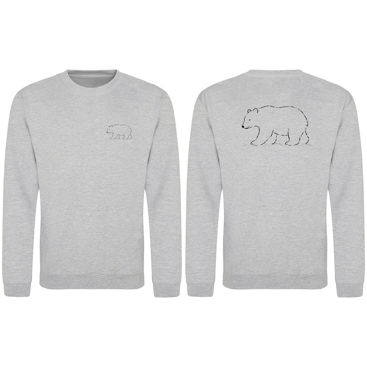 Roaming Bear Adult Sweatshirt - Wild Lines Heather Grey colour variant image