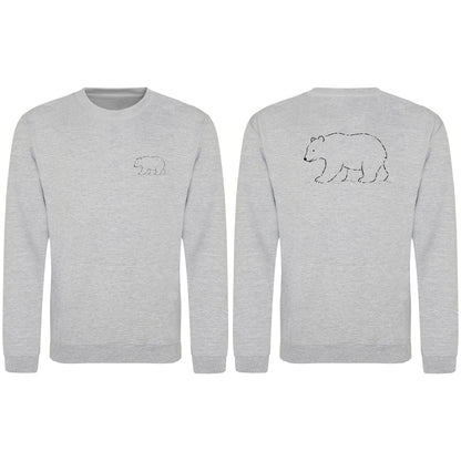 Roaming Bear Adult Sweatshirt - Wild Lines Heather Grey colour variant image