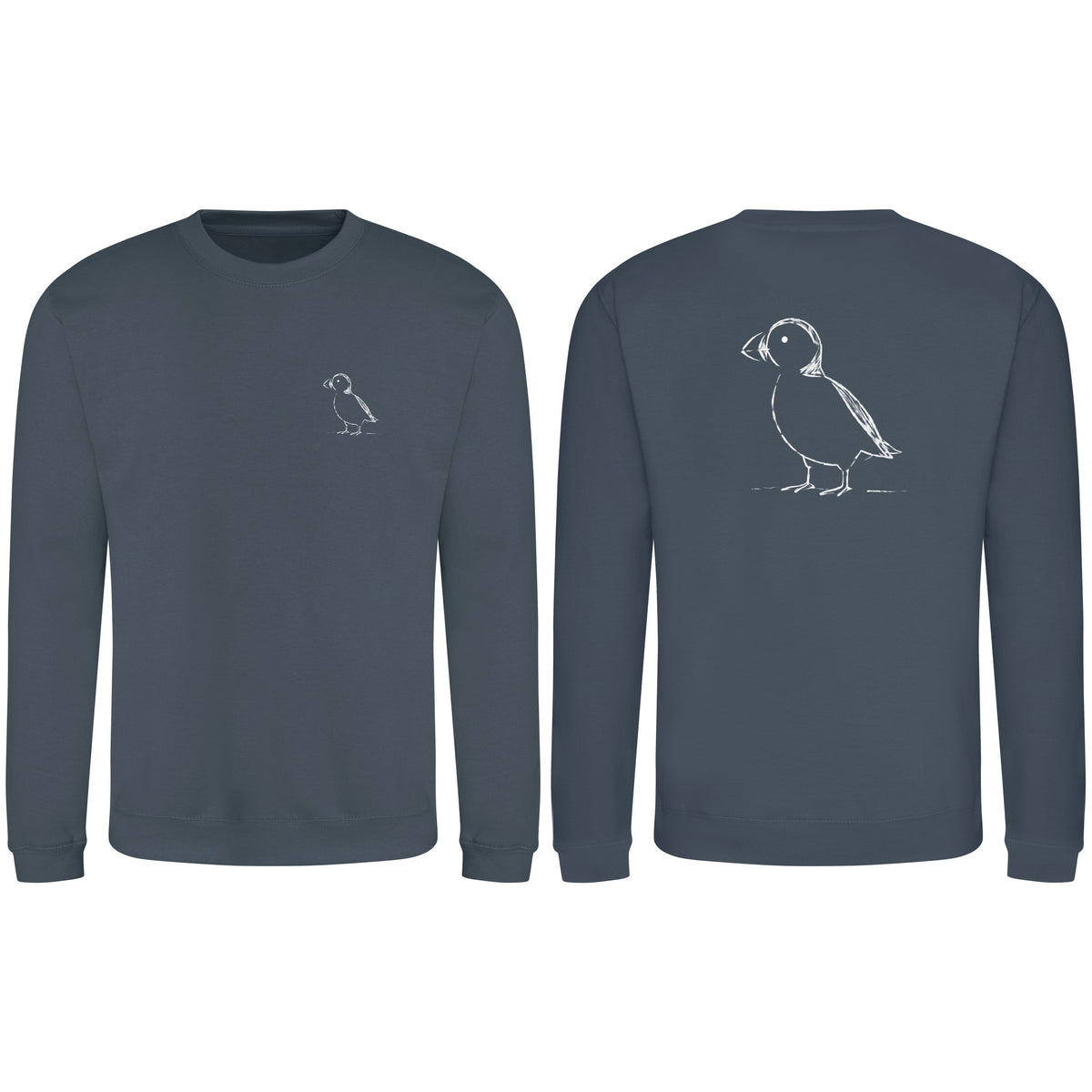 Proud Puffin Adult Sweatshirt - Wild Lines Airforce Blue colour variant image