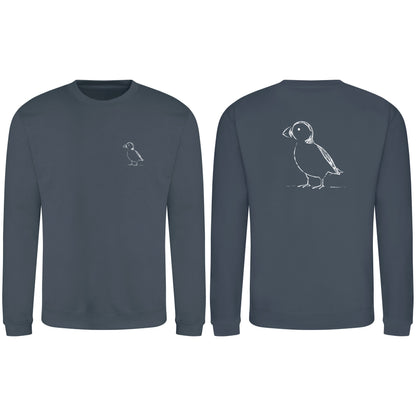 Proud Puffin Adult Sweatshirt - Wild Lines Airforce Blue colour variant image