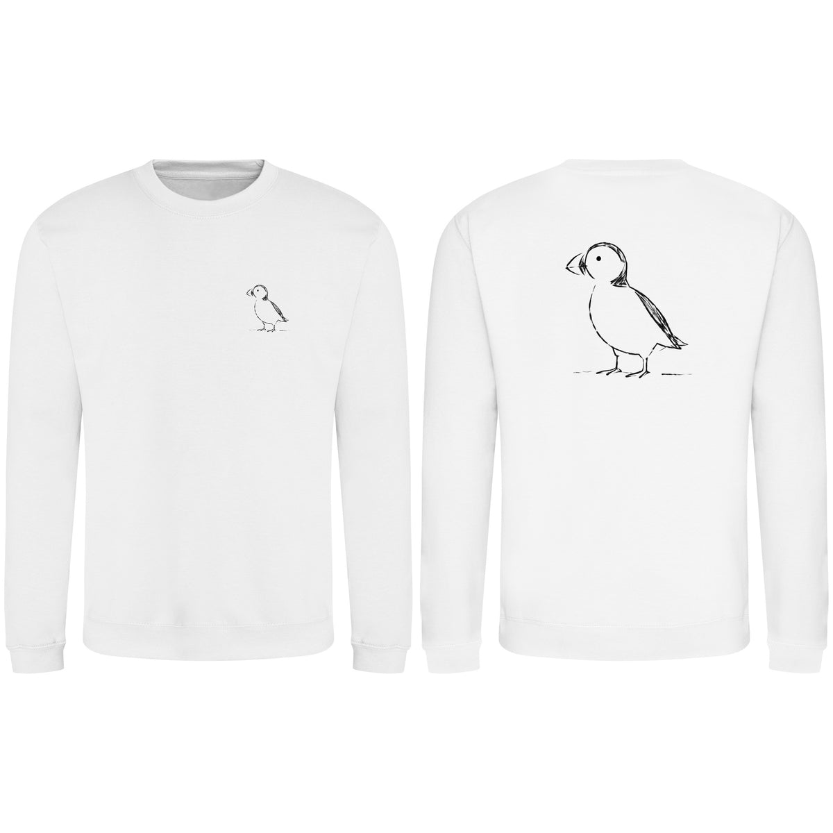 Proud Puffin Adult Sweatshirt - Wild Lines Arctic White colour variant image