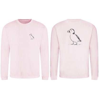 Proud Puffin Adult Sweatshirt - Wild Lines Baby Pink colour variant image