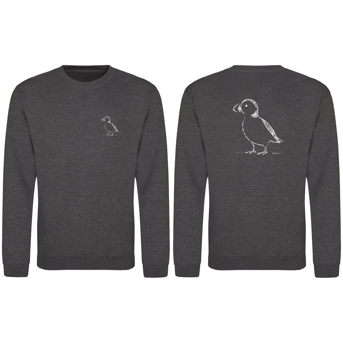 Proud Puffin Adult Sweatshirt - Wild Lines Charcoal colour variant image