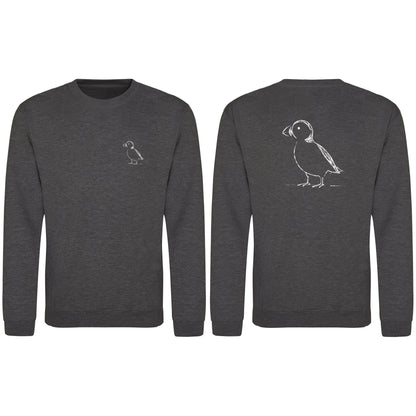 Proud Puffin Adult Sweatshirt - Wild Lines Charcoal colour variant image
