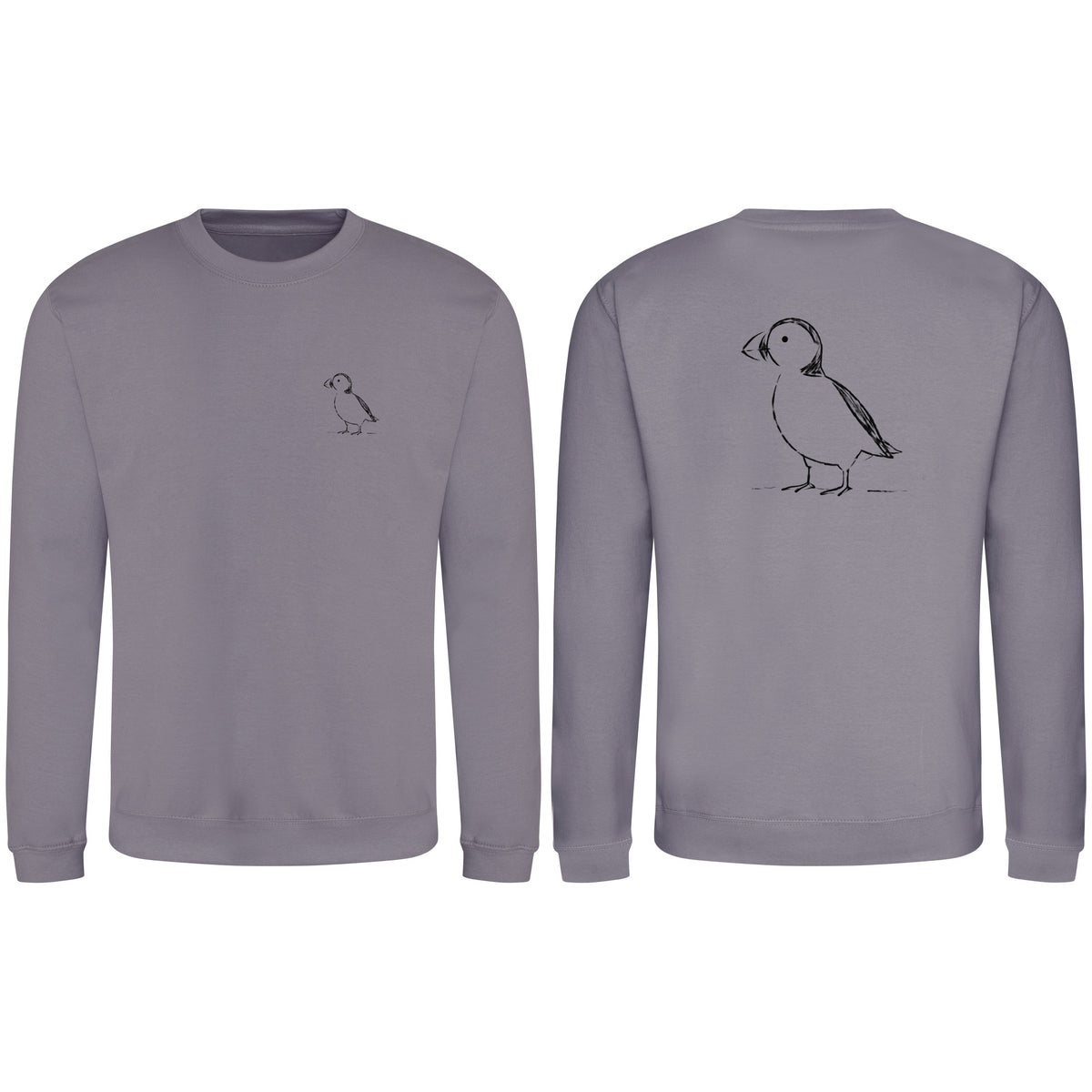 Proud Puffin Adult Sweatshirt - Wild Lines Dusty Lilac colour variant image