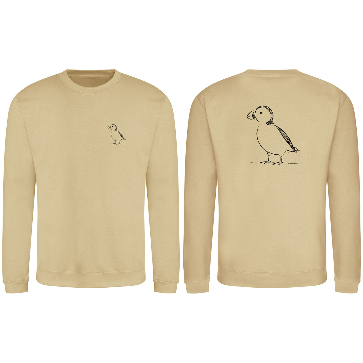 Proud Puffin Adult Sweatshirt - Wild Lines Desert Sand colour variant image