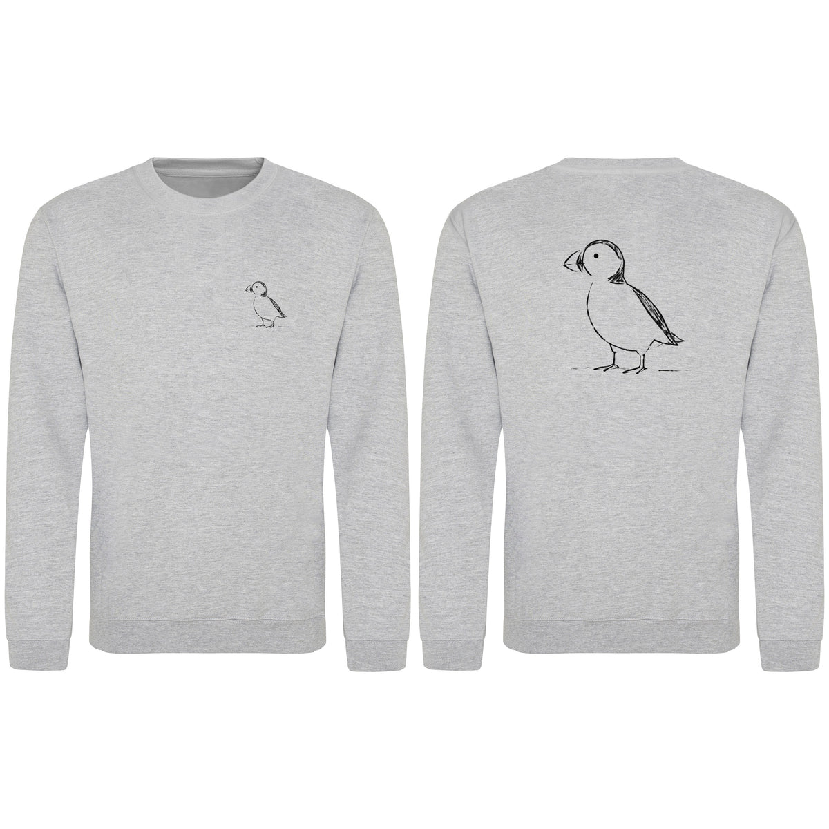 Proud Puffin Adult Sweatshirt - Wild Lines Heather Grey colour variant image