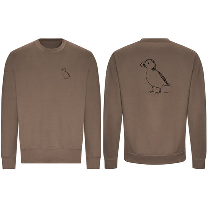 Proud Puffin Adult Sweatshirt - Wild Lines Mocha Brown colour variant image