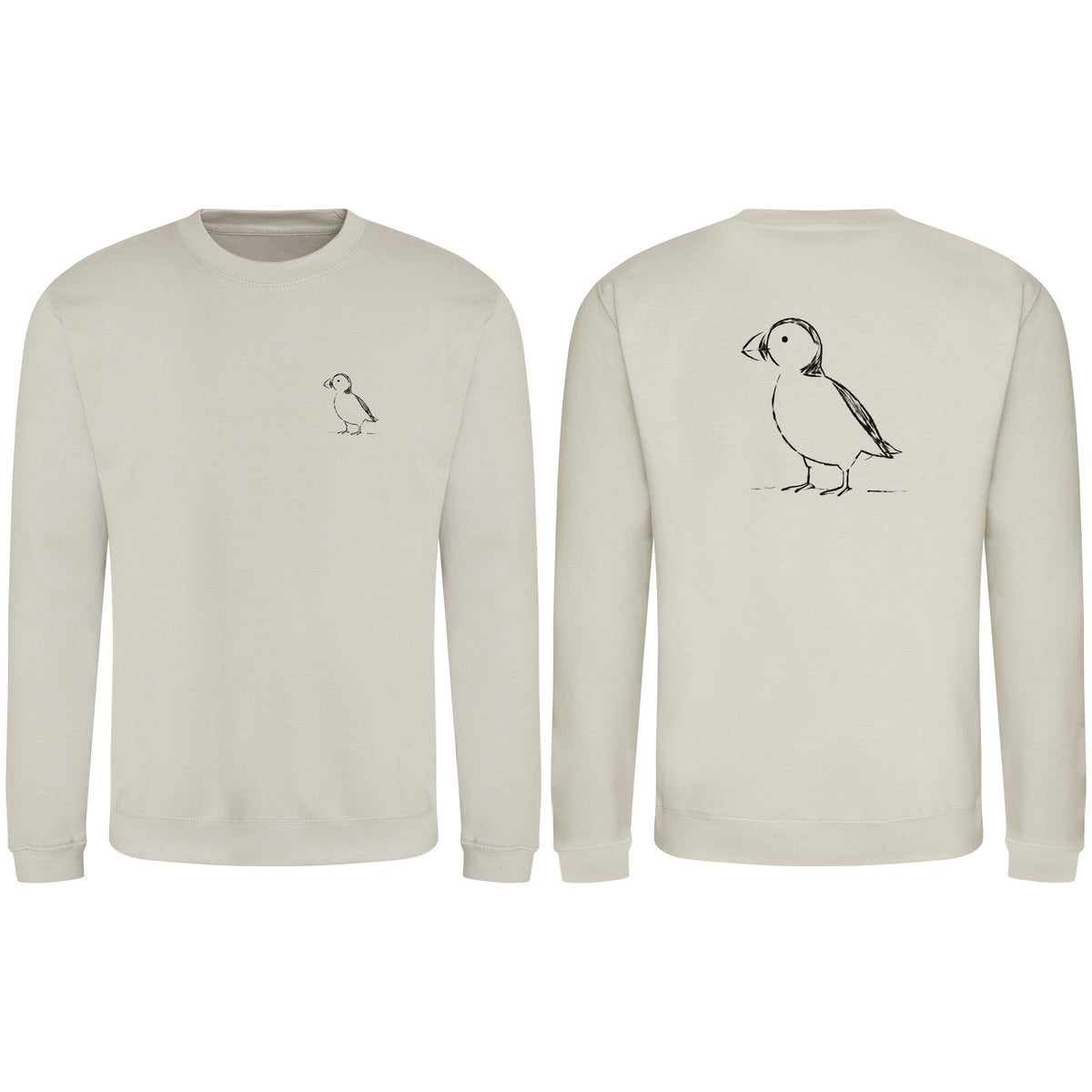 Proud Puffin Adult Sweatshirt - Wild Lines Natural Stone colour variant image