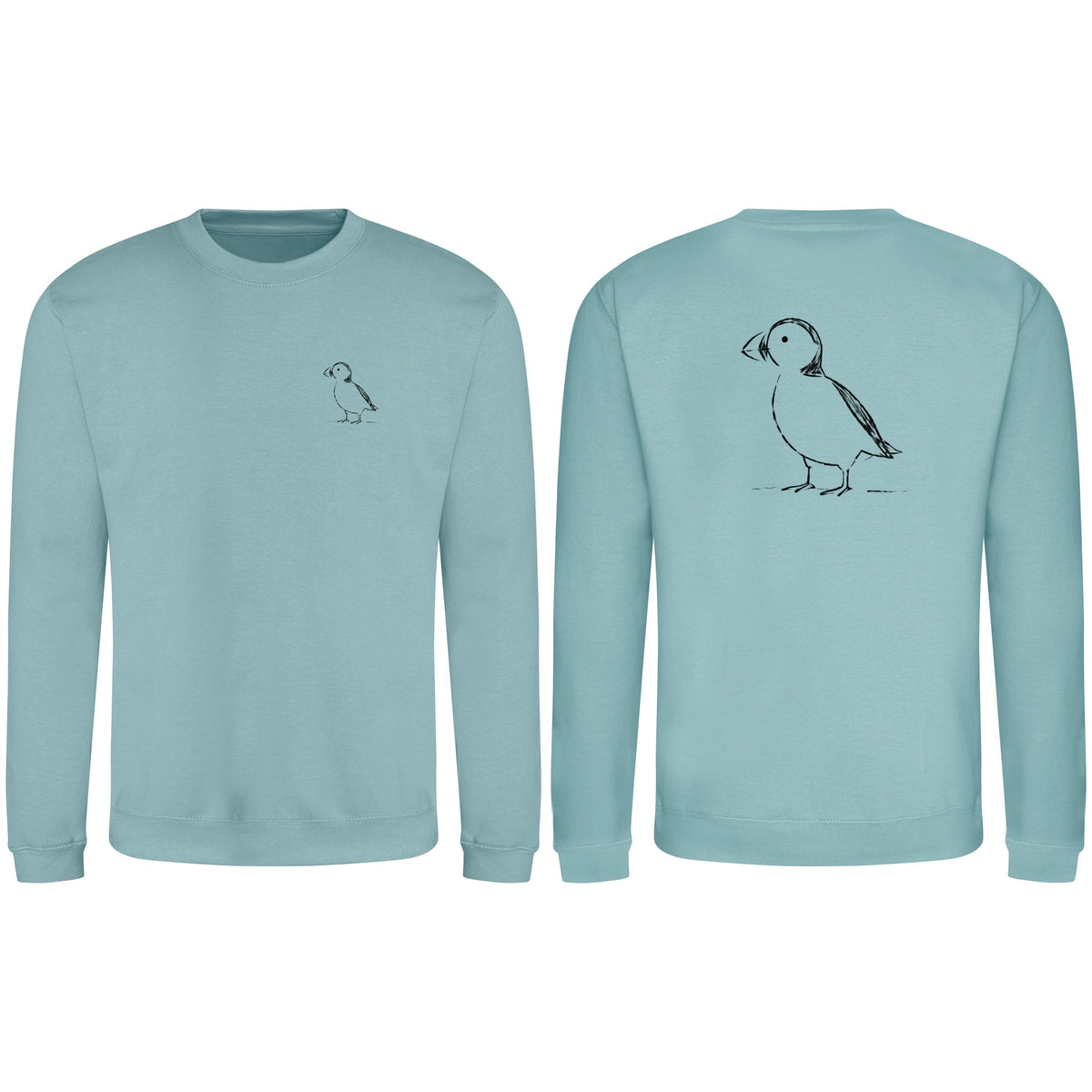 Proud Puffin Adult Sweatshirt - Wild Lines Seafoam colour variant image