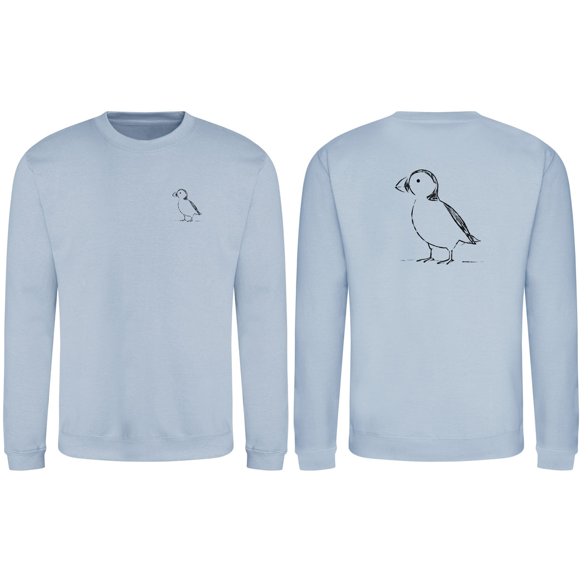 Proud Puffin Adult Sweatshirt - Wild Lines Sky Blue colour variant image