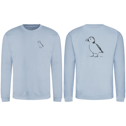 Proud Puffin Adult Sweatshirt - Wild Lines Sky Blue colour variant image