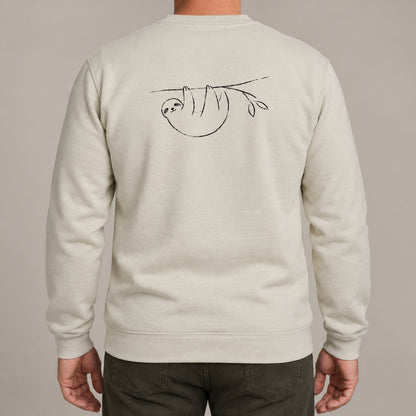 Hanging Sloth Adult Sweatshirt - Wild Lines lead image