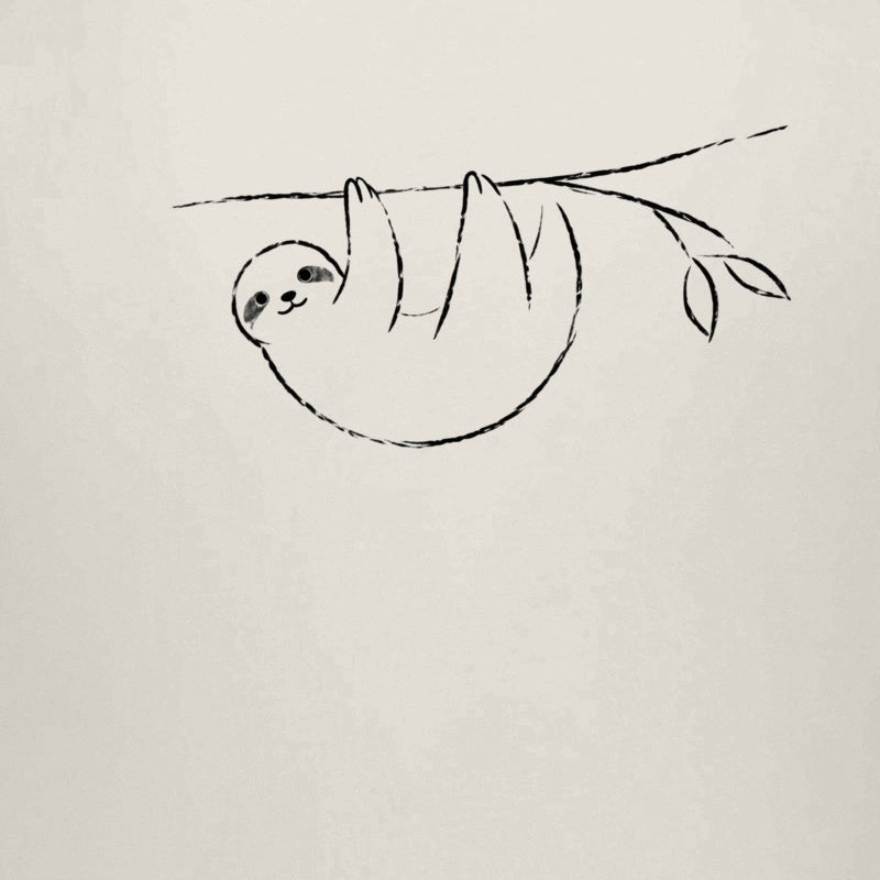 Hanging Sloth Adult Sweatshirt - Wild Lines gallery image 2