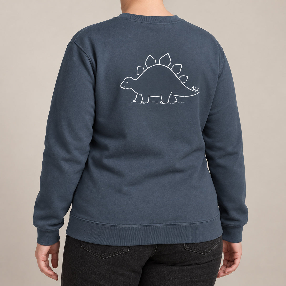 Stepping Stegosaurus Adult Sweatshirt - Wild Lines lead image