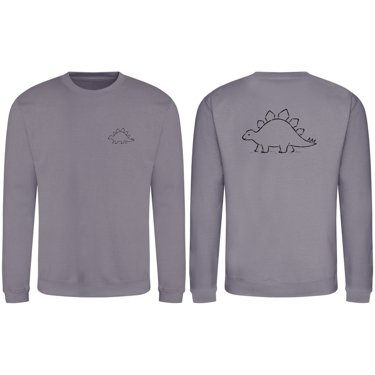 Stepping Stegosaurus Adult Sweatshirt - Wild Lines Dusty Lilac colour variant image