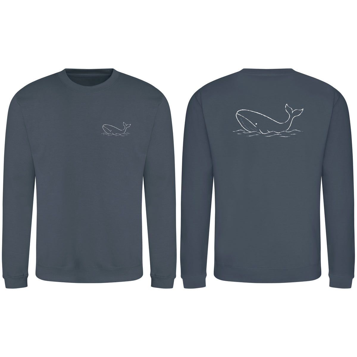 Drifting Whale Adult Sweatshirt - Wild Lines Airforce Blue colour variant image